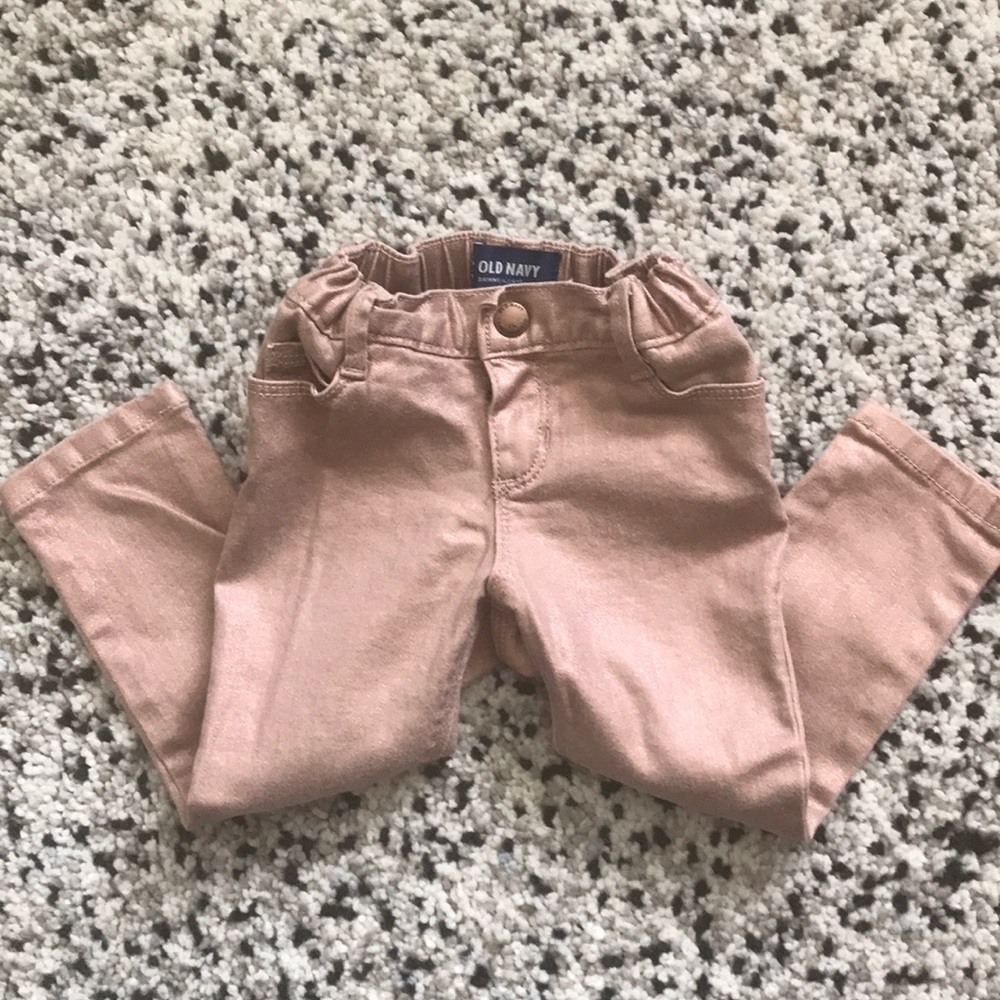 Toddler girl Old Navy pink sparkle jeans